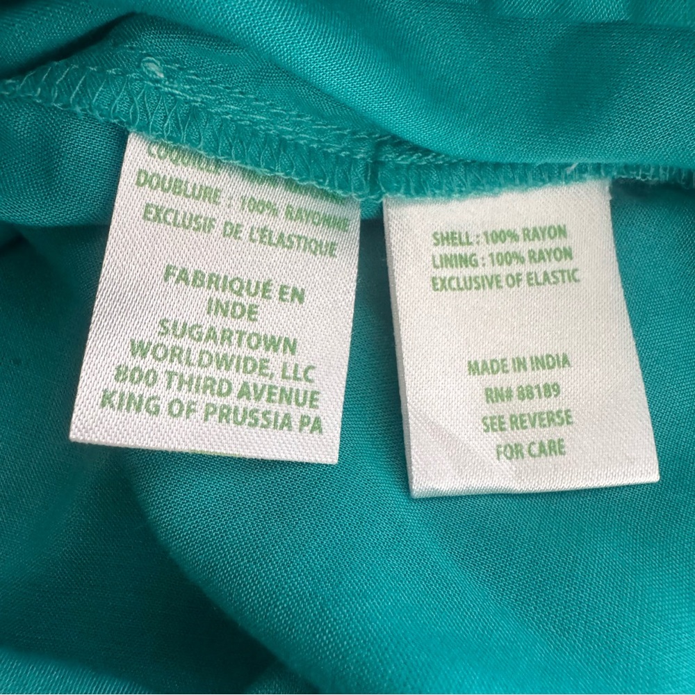 Lilly Pulitzer Rochelle Off-The-Shoulder Romper 3/4 Sleeves Green Size Medium - Picture 10 of 15